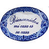 Traditional Talavera Ceramic House Plaque. Bienvenidos mi casa es su casa