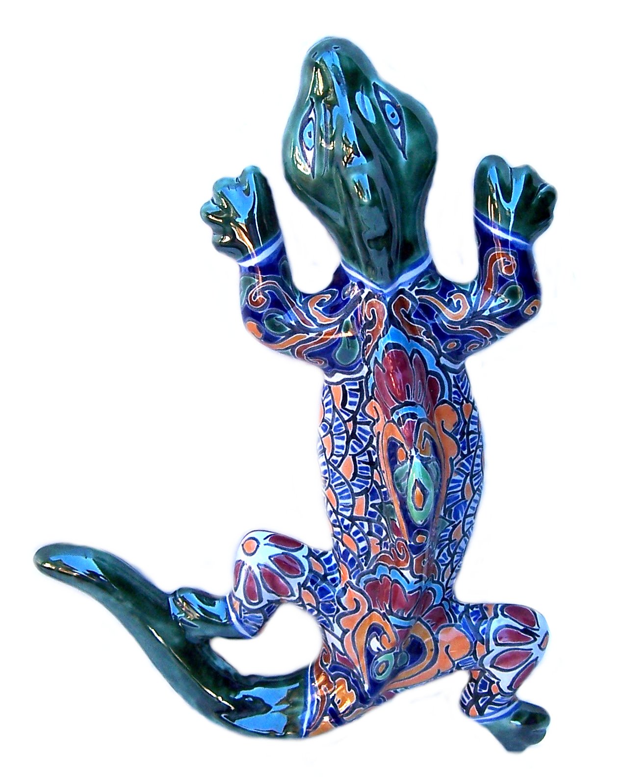 Medium Multicolor Garden Ceramic Lizard