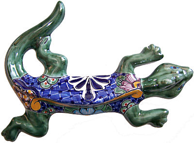 TalaMex Colorful Garden Ceramic Lizard