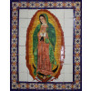 Our Lady Virgen De Guadalupe. Clay Talavera Tile Mural