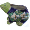 Lily Flower and Green Frog Talavera Planter