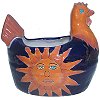 Sun Chicken Talavera Ceramic Planter