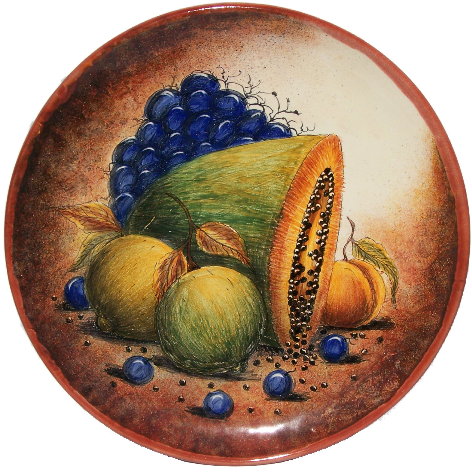 Round Grapes Talavera Ceramic Platter