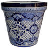 TalaMex Medium-Sized Cocucho Mexican Colors Talavera Ceramic Garden Pot