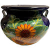 TalaMex Large-Sized Sunflower Mexican Colors Talavera Ceramic Garden Pot