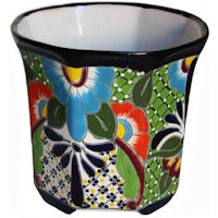 TalaMex Sevina Mexican Colors Talavera Ceramic Garden Pot