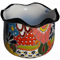 TalaMex Aranza Mexican Colors Talavera Ceramic Garden Pot