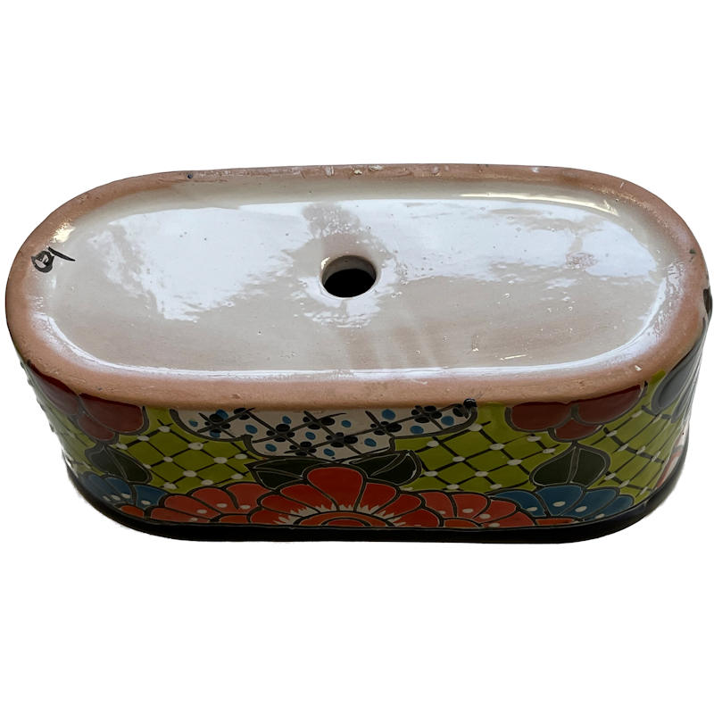 TalaMex Cuna Mexican Colors Talavera Ceramic Garden Pot Details