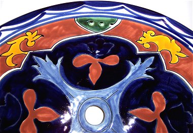 Multicolor Ceramic Talavera Sink Close-Up