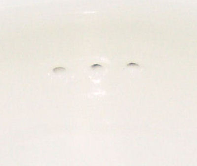 Big Mexican White Talavera Ceramic Sink Close-Up