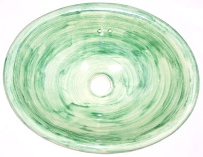 Big Washed Green Talavera Ceramic Sink