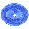 Small Washed Blue Talavera Ceramic Sink