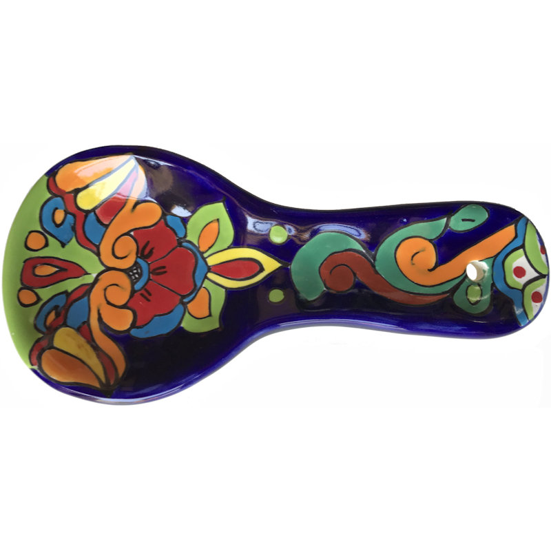 Rainbow Talavera Ceramic Spoon Rest