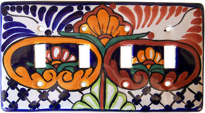 Mantel Talavera Quadruple Toggle Switch Plate