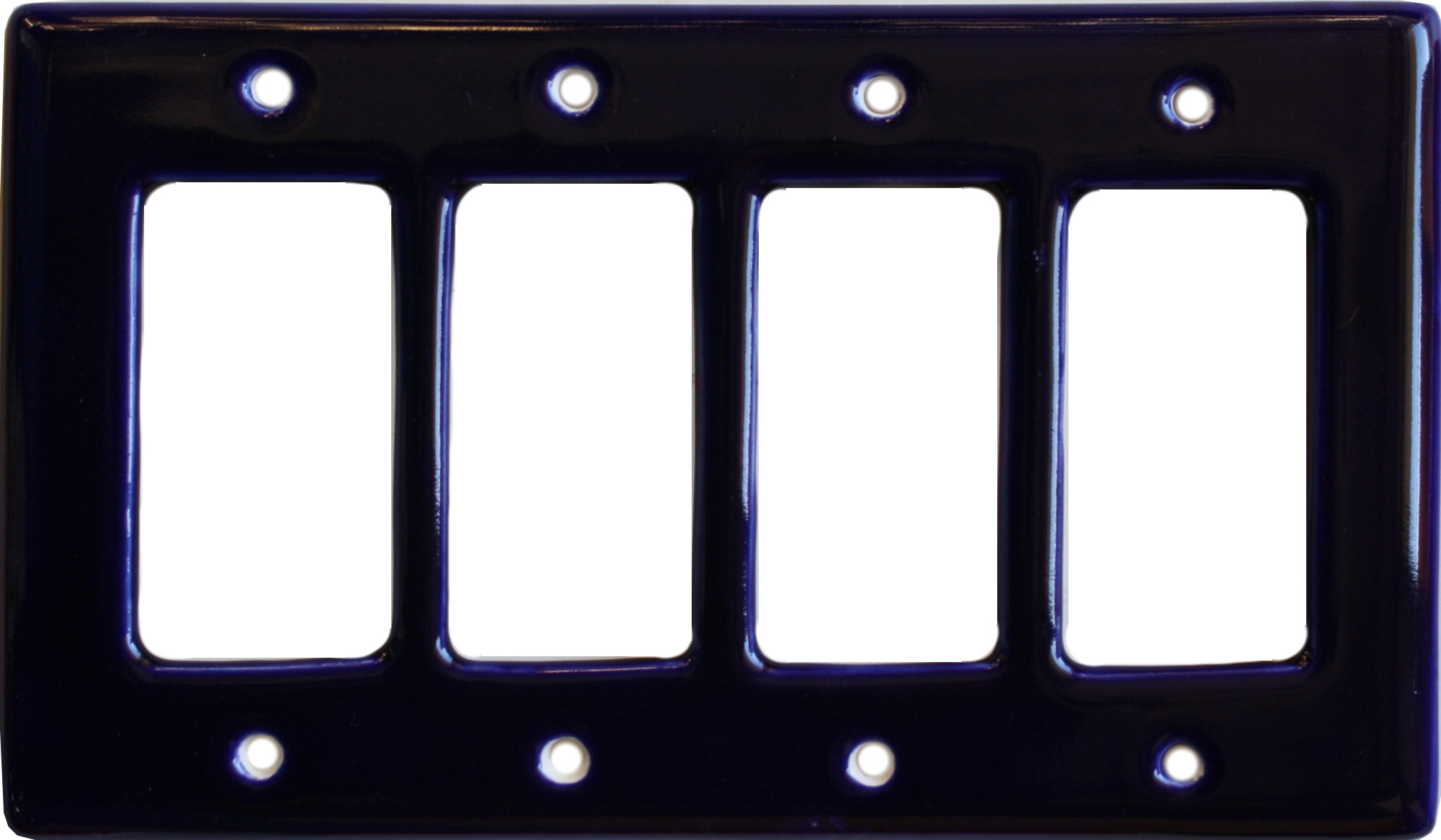 TalaMex Blue Talavera Quadruple Decora Switch Plate