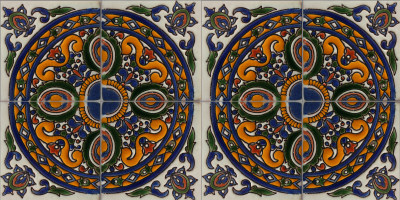 Alhambra Hermano Viejo 101 Mexican Tile Close-Up