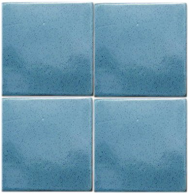 Alhambra French Blue Talavera Mexican Tile Close-Up
