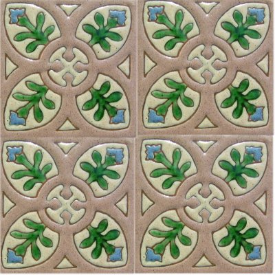 Alhambra Adobe Perpignan Talavera Mexican Tile Close-Up