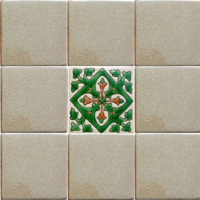 Green Verona Alhambra Talavera Mexican Tile Details