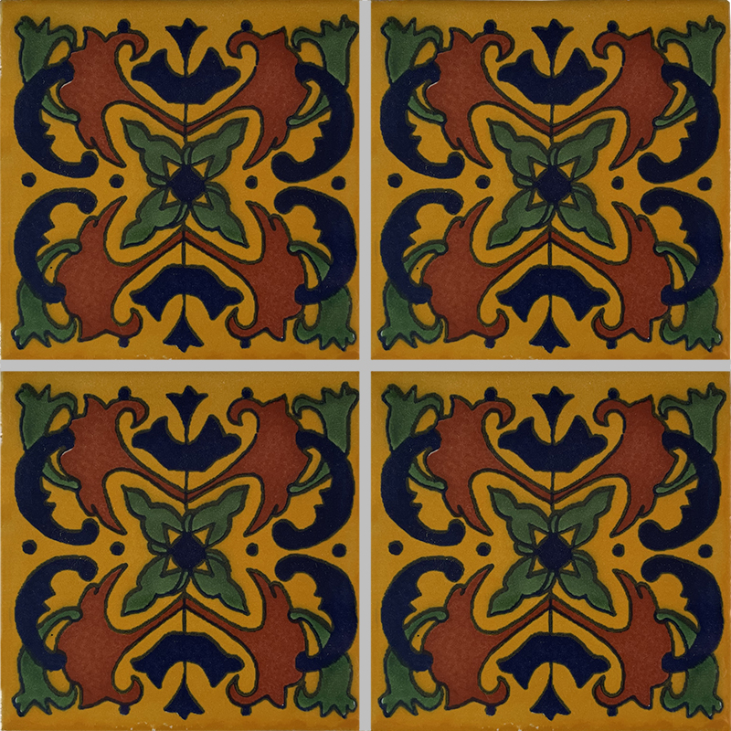 TalaMex Butterfly Talavera Mexican Tile Details