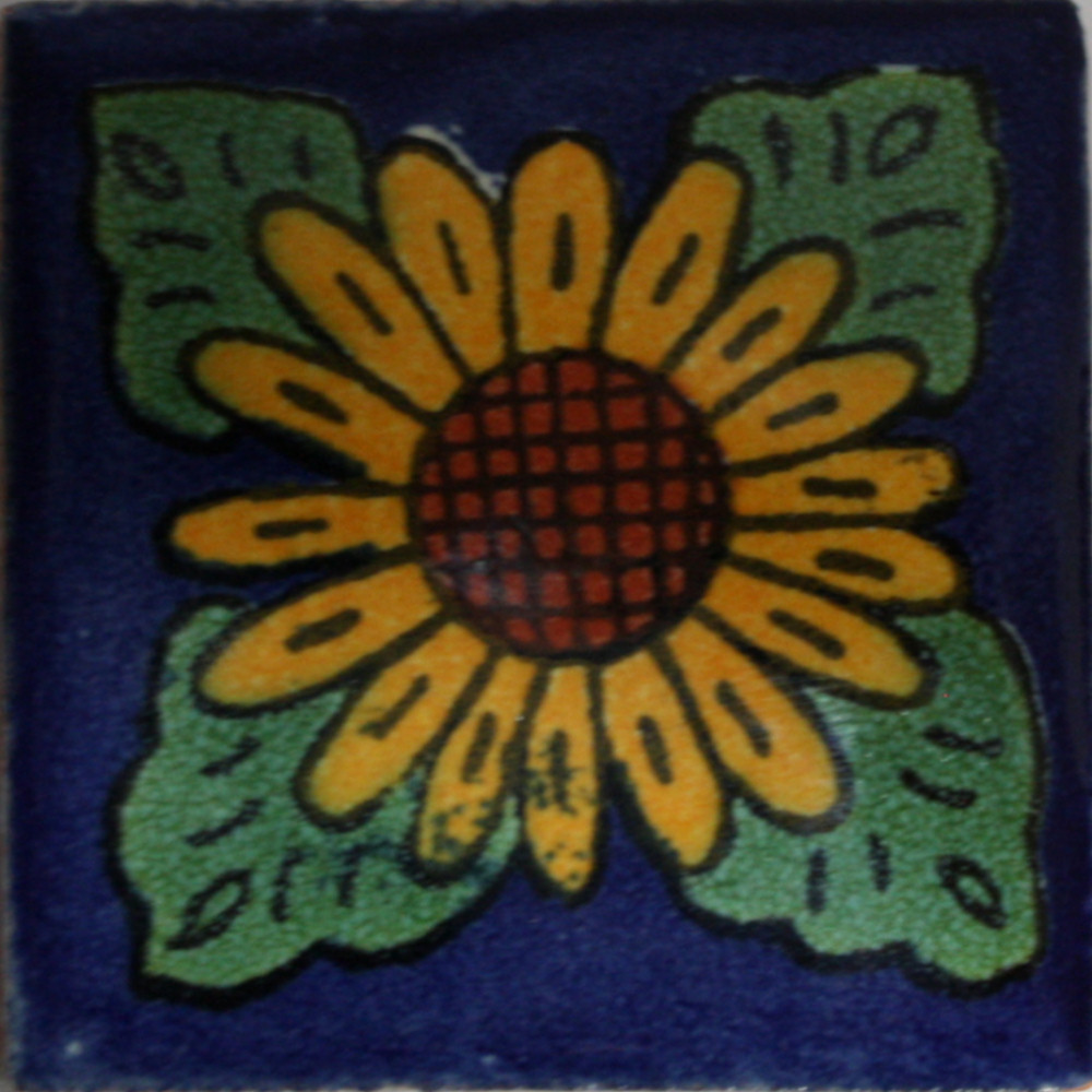 TalaMex Sunflower Talavera Mexican Tile