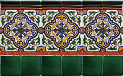 Alhambra HV3 Talavera Tile Close-Up
