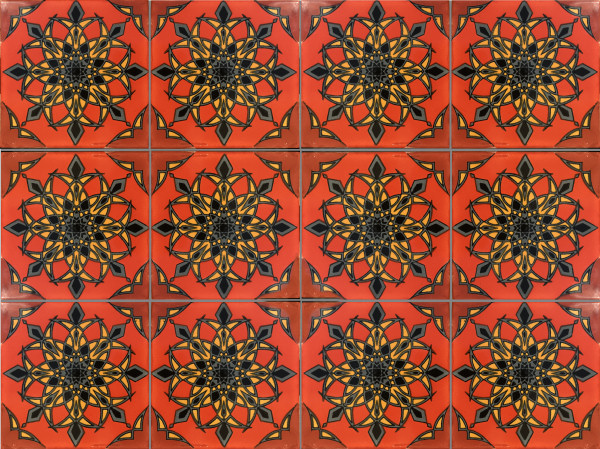TalaMex Quiroga Talavera Mexican Tile Close-Up