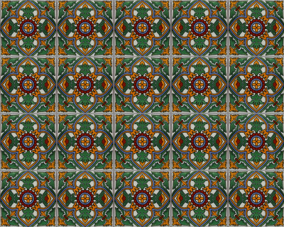 TalaMex Coria Talavera Mexican Tile Close-Up