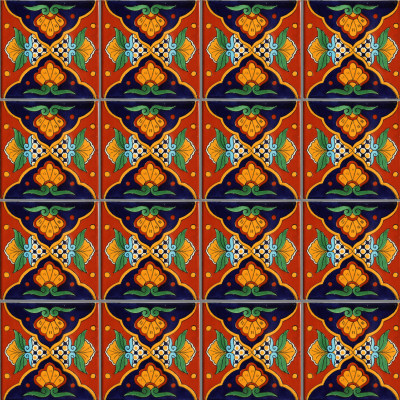 TalaMex Tutuaca Talavera Mexican Tile Close-Up