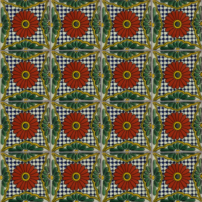 TalaMex Tarachi Talavera Mexican Tile Close-Up