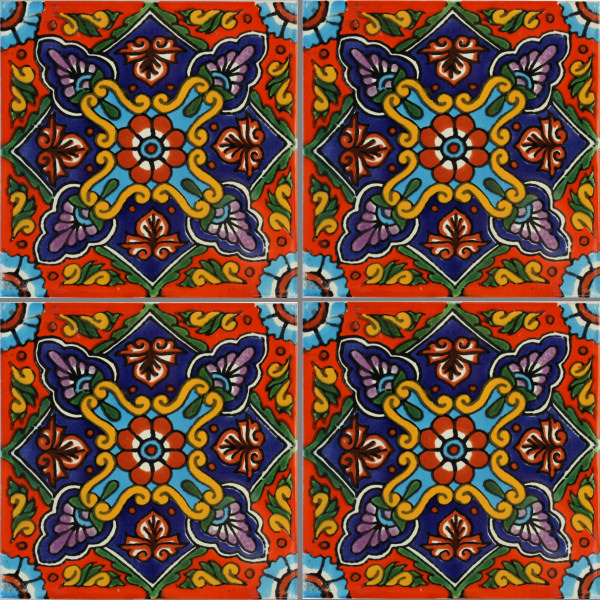 TalaMex Taretan Talavera Mexican Tile Close-Up