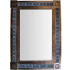 TalaMex Large Silver Montijo Tile Mexican Mirror