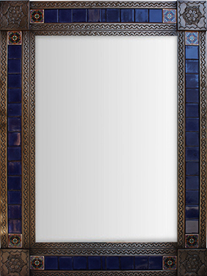 Cielo Large Brown Tile Mexican Mirror
