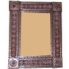 TalaMex Medium Brown Granada Tile Talavera Tin Mirror