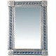 TalaMex Big Silver Caracol Tile Talavera Tin Mirror