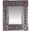 TalaMex Small Brown Caracol Tile Talavera Tin Mirror