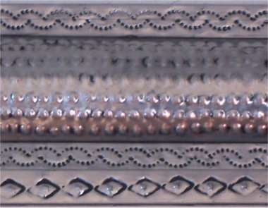Silver Bubble Talavera Tin Mirror Close-Up