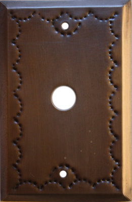 Single TV Antique Tin Switchplate
