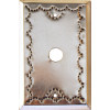 Single TV Silver Tin Switchplate