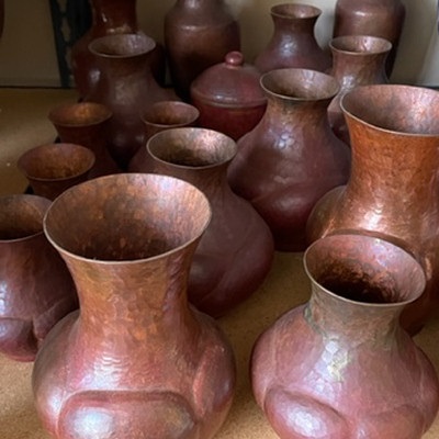 Copper Flower Vases
