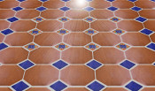 Octagon Floor Tile With Inserts Pattern