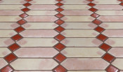 Picket with Decorative Inserts Mexican Floor Tile Pattern