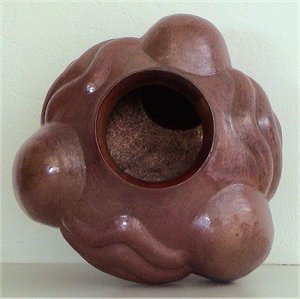 Arts & Crafts Three-Leg Copper Vase Details