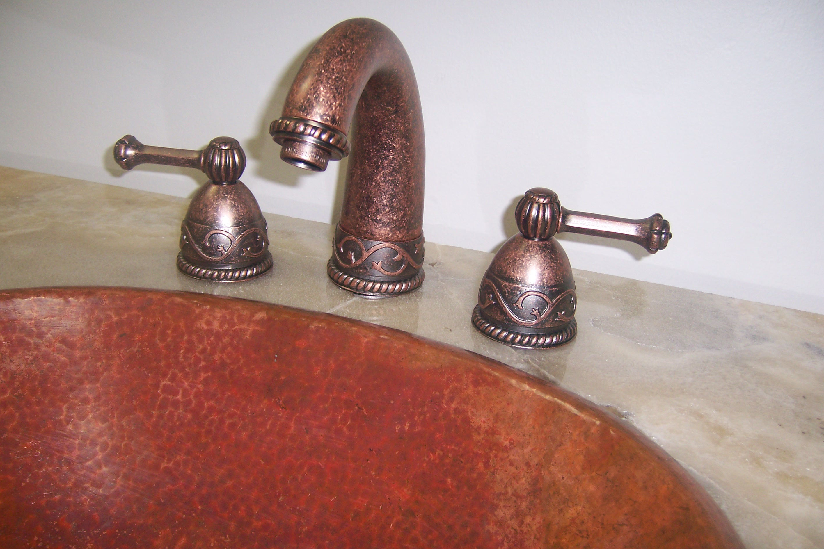 Bella Villa Polished Copper Vanity Sink Faucet