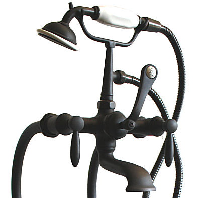 Oil Rubbed Bronze Floor Mount Bathtub Faucet - F90C-OB/ML-20-OB Close-Up
