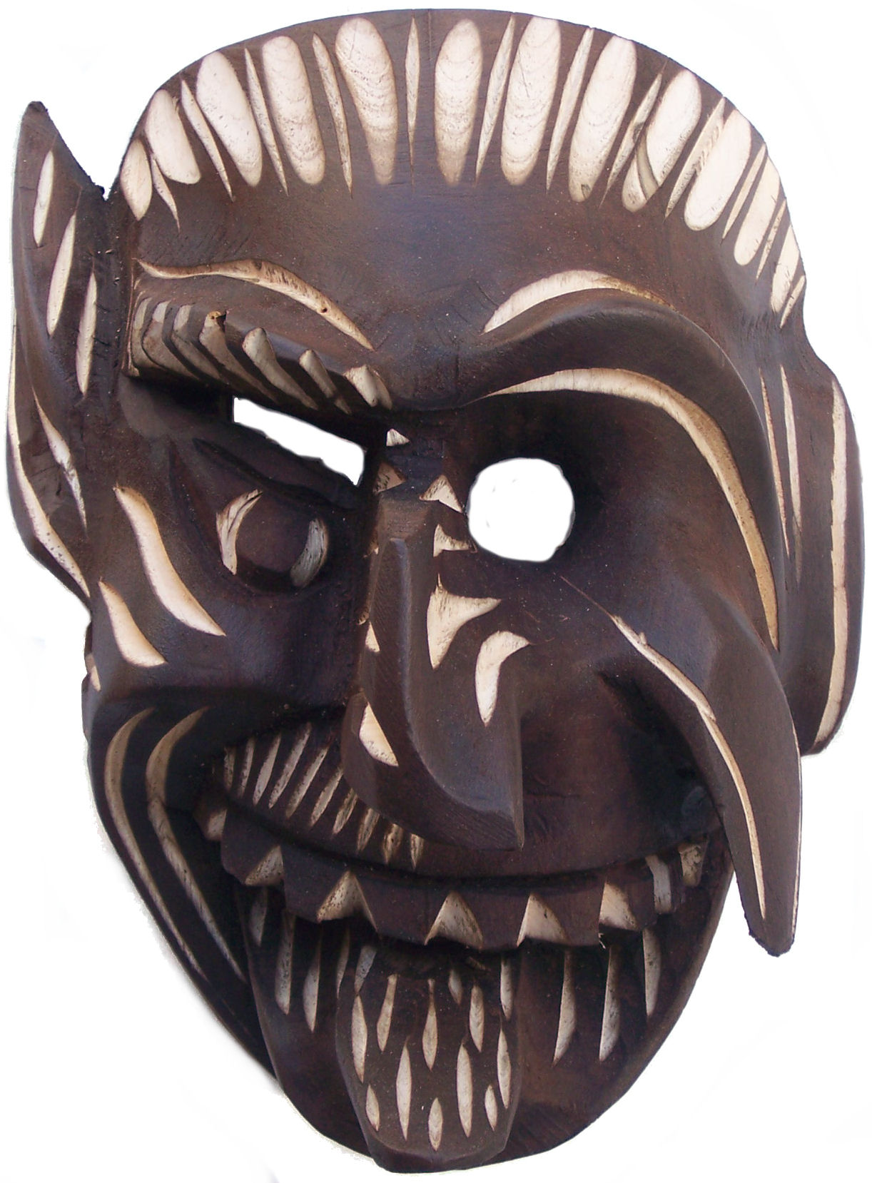 Old Evil Man, Carved Wood Mask