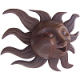 Small Brown Carved Wood Sunface