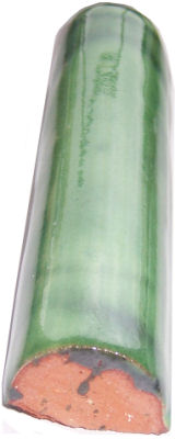 TalaMex Washed Green Talavera Clay Pencil Close-Up