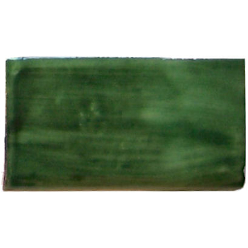 TalaMex Green Talavera Bullnose 4 in.