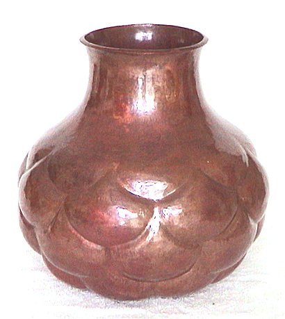 Folk Art Drops Copper Vase